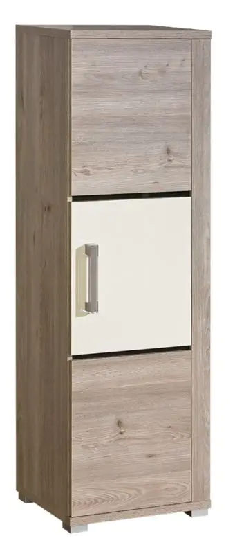 Kolommenkast Cavalla 05, rechtsdraaiende deur, kleur: eiken / crème - Afmetingen: 150 x 49 x 40 cm (H x B x D)