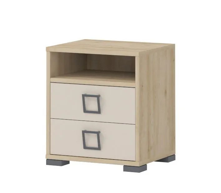 Kinderkamer - nachtkastje Benjamin 07, kleur: beuken / crème - 50 x 44 x 37 cm (h x b x d)