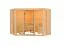 Sauna "Dilja" met bronskleurige deur - kleur: naturel - 231 x 231 x 198 cm (B x D x H)