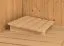 Sauna "Druna" SET met bronskleurige deur en glazen front - kleur: natuur, kachel 9 kW - 216 x 234 x 198 cm (B x D x H)