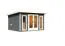 Saunahuis "Anni 2" SET B Kleur: terracotta grijs - 369 x 309 cm (B x D), vloeroppervlak: 9,3 m².