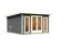 Saunahuis "Anni 3" SET A Kleur: terracotta grijs - 369 x 369 cm (B x D), vloeroppervlak: 13,32 m².