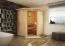 Eetu" sauna met bronskleurige deur en rand - Kleur: Naturel - 165 x 165 x 202 cm (B x D x H)