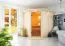 Hanko" sauna met bronskleurige deur en rand - Kleur: Naturel - 210 x 184 x 202 cm (B x D x H)