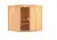 Sauna "Nooa" met krans - Kleur: Natuurlijk - 210 x 210 x 202 cm (B x D x H)