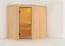 Sauna "Mika" met gebronste deur - kleur: onbehandeld - 151 x 196 x 198 cm (B x D x H)