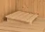 Sauna "Joran" SET met bronskleurige deur en rand - kleur: naturel, kachel externe regeling eenvoudig 3,6 kW - 165 x 165 x 202 cm (B x D x H)