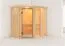 Bjarki 1" sauna met bronskleurige deur en rand - kleur: naturel - 210 x 165 x 202 cm (B x D x H)