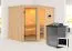 Sauna "Bjarki 3" SET met bronskleurige deur & kachel BIO 9 kW roestvrij staal - 231 x 196 x 198 cm (B x D x H)