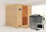 Sauna "Jonna" SET mit bronzierter Tür & Ofen BIO 9 kW Edelstahl - 196 x 196 x 200 cm (B x T x H)