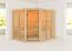 Alvara" sauna met bronskleurige deur - kleur: naturel - 231 x 196 x 198 cm (B x D x H)