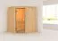 Sauna "Geysa" met bronskleurige deur - kleur: naturel - 170 x 151 x 198 cm (B x D x H)