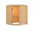 Sauna "Geysa" met bronskleurige deur - kleur: naturel - 170 x 151 x 198 cm (B x D x H)