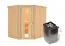 Sauna "Hanko" SET met energiebesparende deur - kleur: naturel, kachel 9 kW - 196 x 170 x 198 cm (B x D x H)