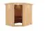 Hanko" sauna met kroonlijst en grafietkleurige deur - Kleur: Naturel - 210 x 184 x 202 cm (B x D x H)