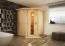 Eetu" sauna met energiebesparende deur en rand - Kleur: Naturel - 165 x 165 x 202 cm (B x D x H)
