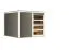 Saunahuis "Terning" kleur: terra grijs - 276 x 276 cm (B x D), vloeroppervlak: 7,6 m²