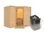 Sauna "Tjara 2" SET met heldere glazen deur & kachel 9 kW - 236 x 184 x 209 cm (B x D x H)