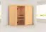 sauna "Kjell" met heldere glazen deur - kleur: onbehandeld - 170 x 151 x 198 cm (B x D x H)