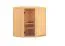 Kjell" sauna met heldere glazen deur - kleur: naturel - 170 x 151 x 198 cm (B x D x H)