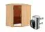 Sauna "Ole" SET met grafiet deur & kachel 3,6 kW - 151 x 196 x 198 cm (B x D x H)