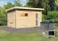 Buitensauna / saunahuis "Linnea 3" SET met matglazen deur & kachel 9 KW - 396 x 231 cm (B x D), grondoppervlakte: 8.4 m²