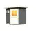 Saunahuis "Caria" met klassieke deur, kleur: terra grey - 196 x 196 cm (B x D), vloeroppervlak: 3 m²