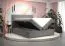 Eenvoudig eenpersoonsbed met zachte veloursstof Pirin 17, kleur: zwart - ligoppervlak: 140 x 200 cm (b x l)