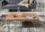 Unieke salontafel gemaakt van massief acaciahout, kleur: acacia / zwart - Afmetingen: 40 x 60 x 115 cm (H x B x D), met prachtige nerf