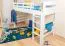 Easy Premium Line" kinderbed / hoogslaper K22/n, massief wit beuken - ligvlak: 90 x 200 cm