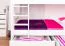 Stapelbed "Easy Premium Line" K21/n incl. 2 laden en 2 afdekpanelen, afgerond hoofdbord en voeteneind, massief beuken wit - 90 x 200 cm (b x l), deelbaar