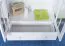 vitrinekast / servieskast massief grenen, wit Junco 34 - Afmetingen: 195 x 80 x 35 cm (H x B x D)