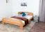 Tweepersoonsbed / logeerbed Wooden Nature 140 massief beuken natuur, incl. lattenbodem - 160 x 200 cm (B x L)