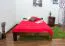 Futonbed / , vol hout, bed massief grenen,  kleur walnoten A8, incl. lattenbodem - afmetingen: 120 x 200 cm