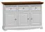 kantoor compleet set H Gyronde, 3-delig, massief grenen, kleur: Wit / walnoten