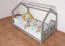 Kinderbed massief grenen grijs gelakt D2C, incl. lattenbodem - ligvlak: 80 x 160 cm (B x L)