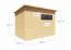 Berging / schuur Menden 04, onbehandeld - 18 mm prefab / elementen tuinhuis, grondoppervlakte: 6,18 m², lessenaarsdak, massief houten dubbele deur