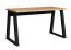 Stabiler Schreibtisch "Merosina" 05, Mattschwarz / Eiche Artisan, 76 x 135 x 65 cm, Beine in Wabentechnologie, sicherer Stand, 32 mm starke Tischplatte
