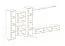 Kongsvinger 47 hangelement, kleur: grijs hoogglans / eiken Wotan - Afmetingen: 180 x 330 x 40 cm (H x B x D), met vijf deuren