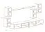 Elegante woonkamerwand Volleberg 76, kleur: wit / eiken Wotan - afmetingen: 150 x 280 x 40 cm (H x B x D), met voldoende opbergruimte