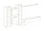 Elegant Balestrand 251 wandmeubel, kleur: Wotan eik / wit - Afmetingen: 180 x 330 x 40 cm (H x B x D), met veel opbergruimte