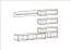 Eenvoudig wandmeubel Bjordal 40, kleur: wit hoogglans / bruin - Afmetingen: 150 x 240 x 40 cm (H x B x D), met 11 vakken