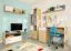 Jeugdkamer / tienerkamer - TV-onderkast Modave 08, Kleur: Eiken / Wit / Grijs - Afmetingen: 42 x 120 x 50 cm (H x B x D)