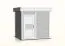 Buiten sauna / saunahuis Tihama 40 mm, buitenafmetingen (B x D): 254 x 204 cm - Kleur: Grijs / Wit