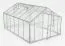 kas - broeikas Rucola XL12, wanden: 4 mm gehard glas, dak: 6 mm HKP meerwandig, grondoppervlakte: 12,5 m² - afmetingen: 430 x 290 cm (L x B)