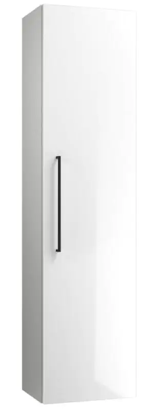 Badkamer - Hoge kolomkast Noida 55, kleur: wit glanzend - Afmetingen: 138 x 35 x 25 cm (H x B x D)