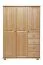 Kledingkast massief grenenhout natuur 018 - Afmetingen 190 x 120 x 60 cm (H x B x D)