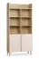 Open kast met twee deuren / kleur: eiken / beige / 10 vakken / afmetingen: 94,5 x 38 x 204 cm / soft-close functie / ABS randbescherming / poten: dennenhout