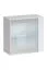 Elegante Wohnwand Kongsvinger 105, Farbe: Eiche Wotan / Weiß Hochglanz - Abmessungen: 180 x 280 x 40 cm (H x B x T), mit LED-Beleuchtung