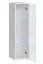 Hangelement in het eenvoudige design Kongsvinger 85, kleur: eiken Wotan / wit hoogglans - afmetingen: 160 x 330 x 40 cm (H x B x D), met LED-verlichting